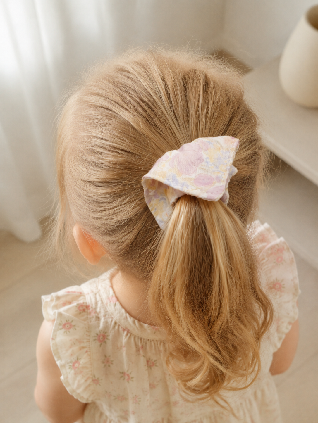 Lavender Daydream Floral Scarf Scrunchie – Adult & Mini