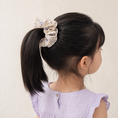 Misty Bloom Cotton Scrunchie