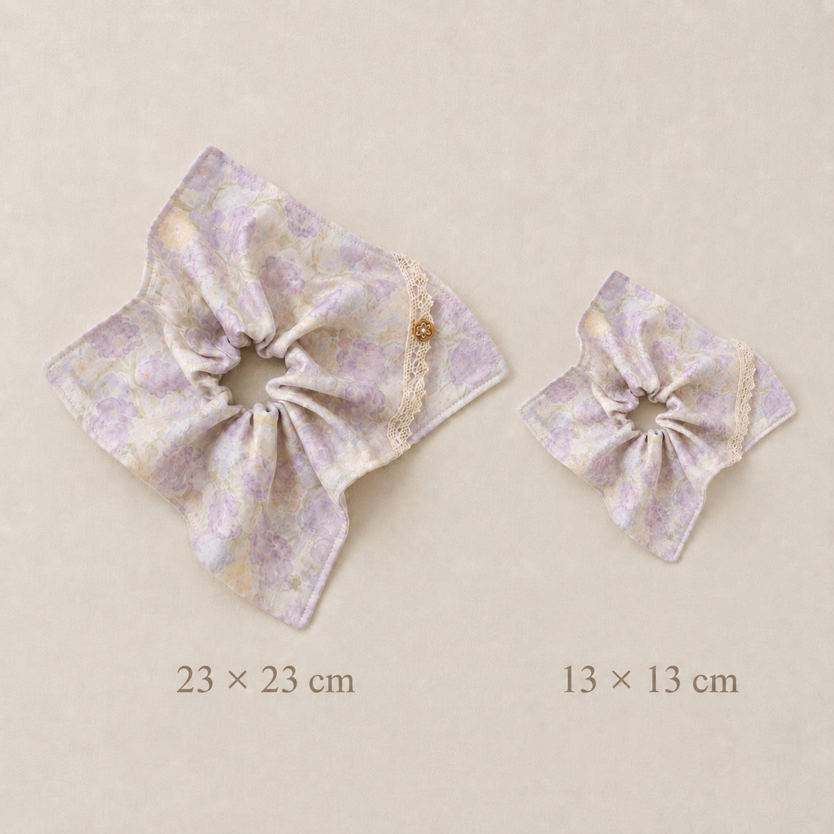 Lavender Daydream Floral Scarf Scrunchie – Adult & Mini