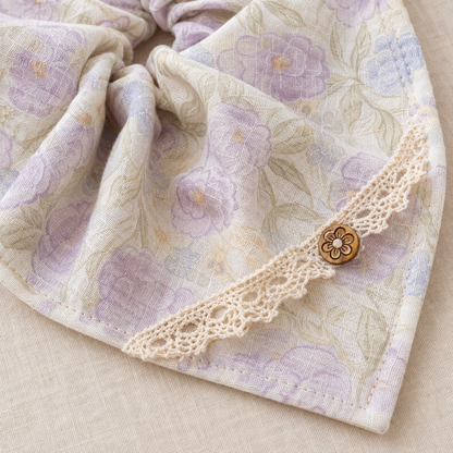 Lavender Daydream Floral Scarf Scrunchie – Adult & Mini