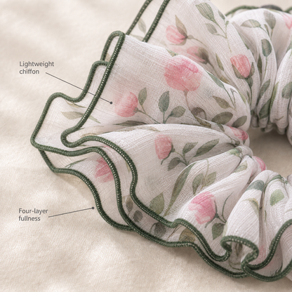 Secret Garden Chiffon Scrunchie