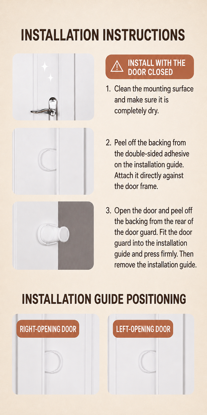 Child Safety Automatic Door Pinch Guard – 1 Pack